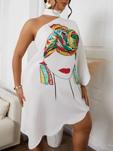Halter One Shoulder Dress